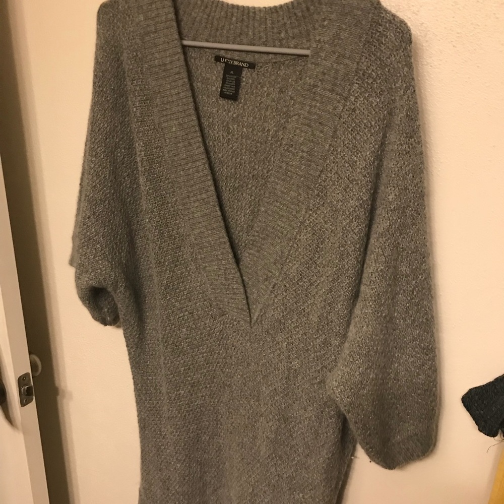 Lucky Brand Deep V tunic sweater